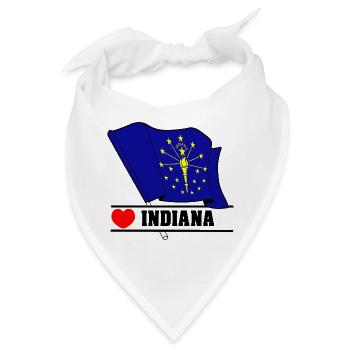 Flagge Indiana Herz INDIANA - Bandana - Weiß - Vorne