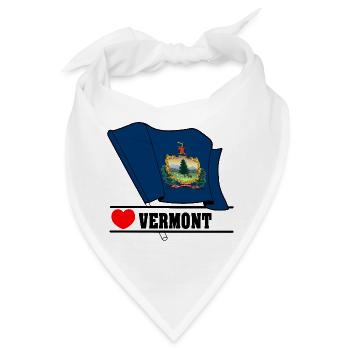 Flagge Vermont Herz VERMONT - Bandana - Weiß - Vorne