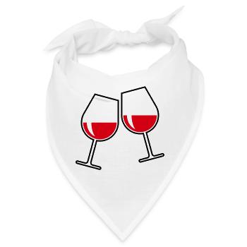 2 Rotweingläser (Rotwein / Wein / Bauchig / Zu 2C) - Bandana - Weiß - Vorne