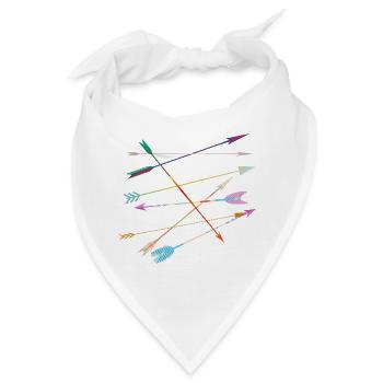 Ethno-Pfeile –Wild, frei und voller Ausdruckskraft - Bandana - Weiß - Vorne