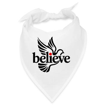 believe taube - Bandana - Weiß - Vorne