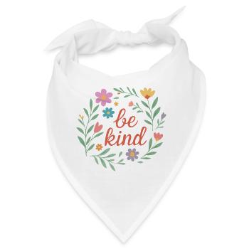 Sei freundlich Blumendesign - Bandana - Weiß - Vorne