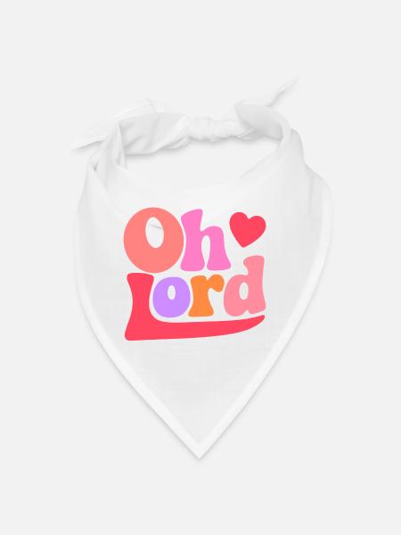 Oh Lord - Bandana - white