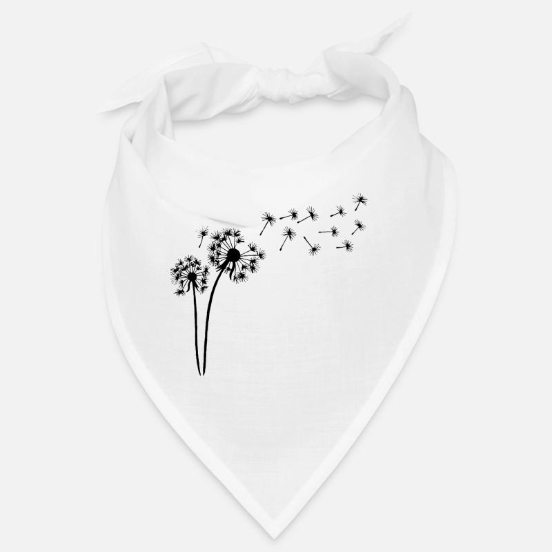 Pissenlit noir au gré du vent Bandana