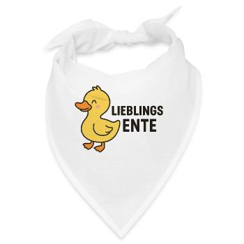 Lieblings Ente - Bandana - Weiß - Vorne