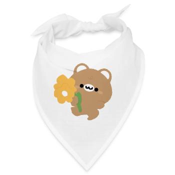 Romantischer Bär - Bandana - Weiß - Vorne