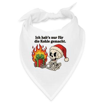 Nur für die Kohle gemacht - Bandana - Weiß - Vorne