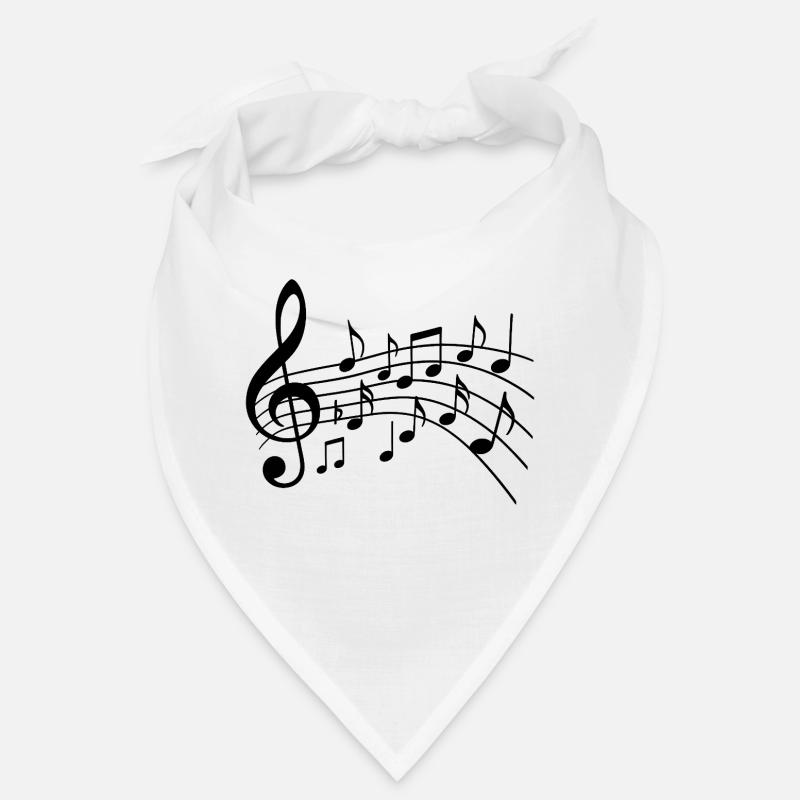 Musiknoten Variante 2 Schwarz Bandana