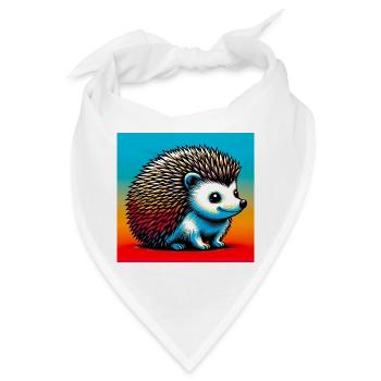 Igel - Bandana - Weiß - Vorne