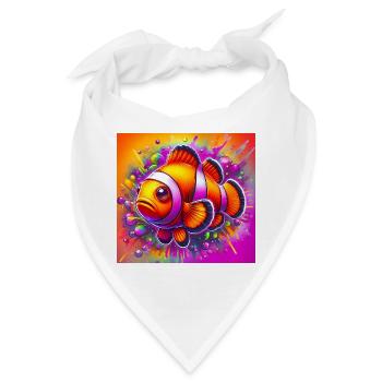 Clownfisch - Bandana - Weiß - Vorne