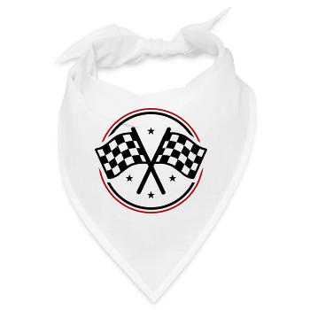 Racing Rennflagge Zielflagge - Bandana - Weiß - Vorne