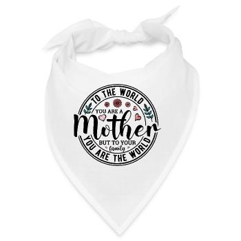Du bist eine Mutter - Bandana - Weiß - Vorne