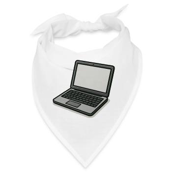 Laptop  im Vintage-Stil - Bandana - Weiß - Vorne
