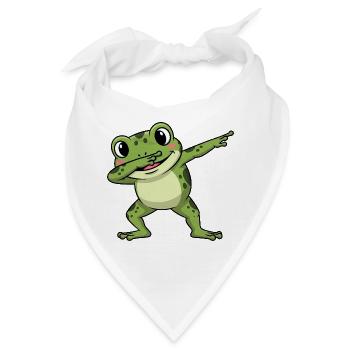 Süßer Frosch Kröte Unke Dabbing Kinder Cartoon - Bandana - Weiß - Vorne