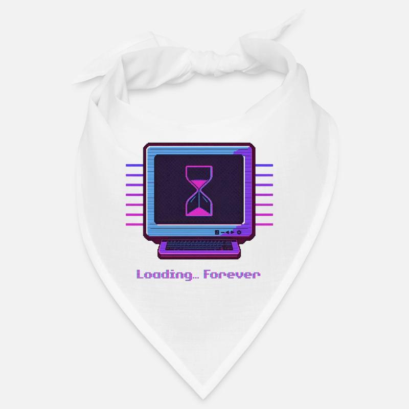 Forever Loading Retro PC Neon Design Bandana