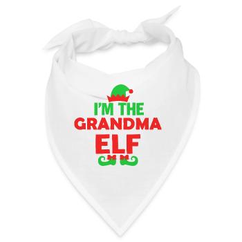 Oma Elf Weihnachtsstimmung - Bandana - Weiß - Vorne