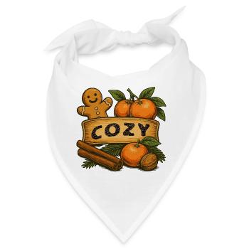 Cozy Winter Design - Bandana - Weiß - Vorne