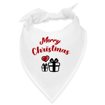 Merry Christmas - Bandana - Weiß - Vorne