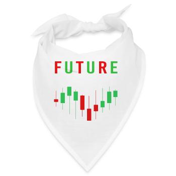 Trading Finanzen Aktien Geld Bitcoin Kapital - Bandana - Weiß - Vorne