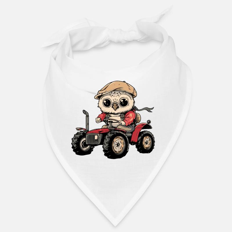 Owl Tractor Farmer Bandana