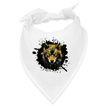 Wolf Klecks Wildlife - Bandana - Weiß - Vorne