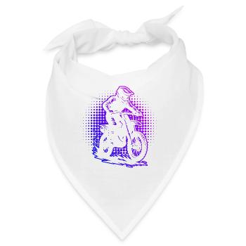 Ich liebe Motocross cooles Motiv für Motocross - Bandana - Weiß - Vorne