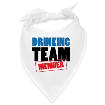 Mitglied des Trinkteams / Alkohol - Bandana - Weiß - Vorne