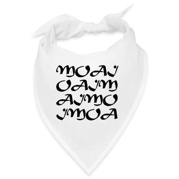 Berühmtes Tetragrammaton MOAI von Shakespear - Bandana - Weiß - Vorne