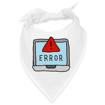 Laptop Fehlerwarnung Illustration - Bandana - Weiß - Vorne