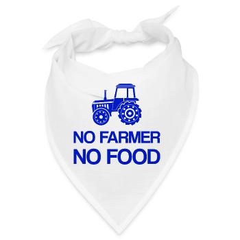 Bauernproteste Keine Bauern kein essen Landwirte - Bandana - Weiß - Vorne