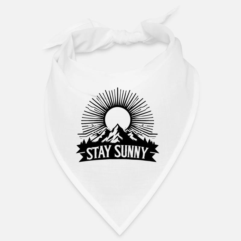 RESTEZ ENSOLEILLÉ noir et blanc Bandana