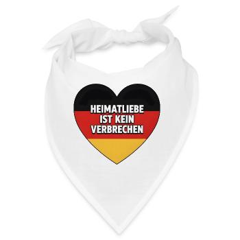 Heimatliebe ist kein Verbrechen - Bandana - Weiß - Vorne