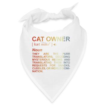 Katzenbesitzer Bedeutung - Bandana - Weiß - Vorne