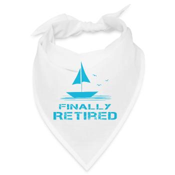 Endlich Ruhestand Segelboot Rente Pension - Bandana - Weiß - Vorne