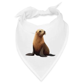 Seelöwen Seelöwe - Bandana - Weiß - Vorne