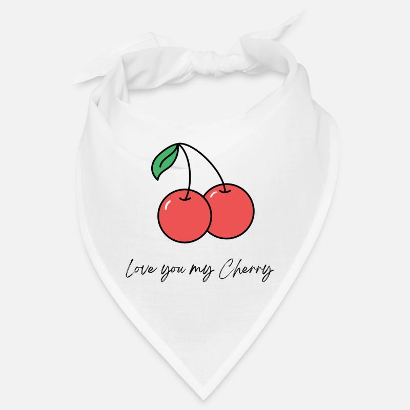 Double cerise avec déclaration d’amour Bandana