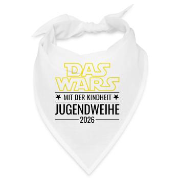 Jugendweihe 2026 Das wars mit der Kindheit - Bandana - Weiß - Vorne