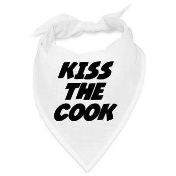 Küsst den Koch – Küche - Bandana - Weiß - Vorne