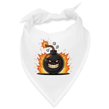 Explosives Grinsen Bombe - Bandana - Weiß - Vorne