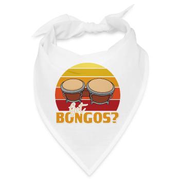 Got Bongos Retro Sunset Percussion Music Design - Bandana - Weiß - Vorne