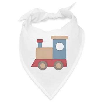 Kunterbunter Spielzug Illustration Eisenbahn - Bandana - Weiß - Vorne