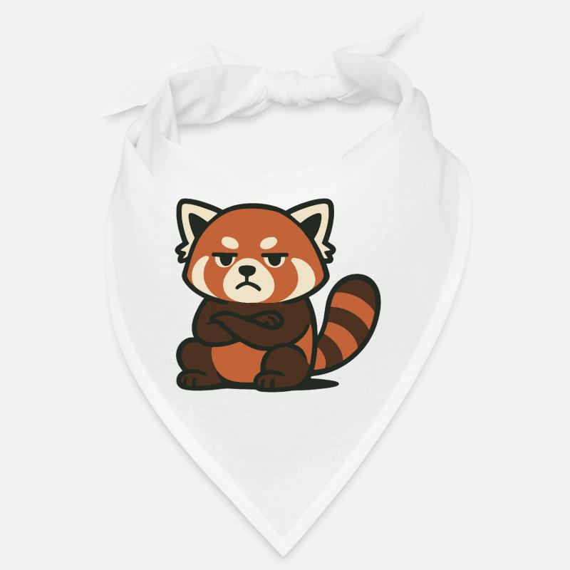 Grim Red Panda with Crossed Arms Bandana