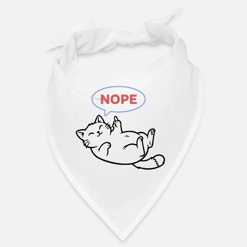 Laughing Cat Nope Middle Finger Bandana