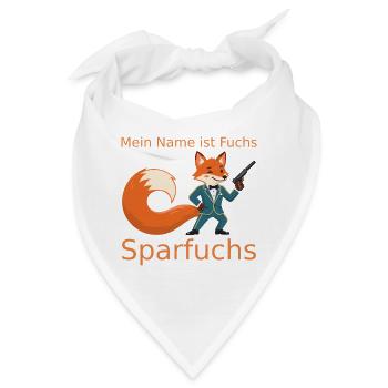 Fuchs Geheimagent im Anzug aka der Sparfuchs - Bandana - Weiß - Vorne