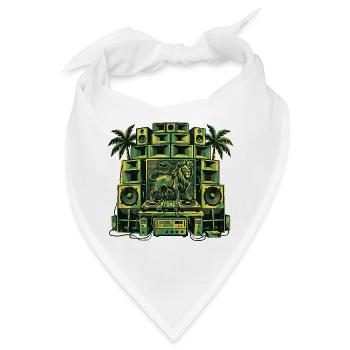 Reggae Lion Dub Soundsystem - Bandana - Weiß - Vorne