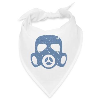 Grunge Gasmaske Nuklear Radioaktiv Feinstaub - Bandana - Weiß - Vorne