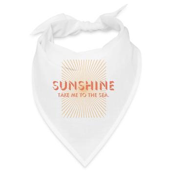 Sunshine take me to the beach - Bandana - Weiß - Vorne