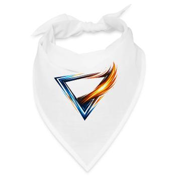Trikot Design Dreieck Blau Orange Dynamisch Stil - Bandana - Weiß - Vorne