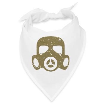 Grunge Gasmaske Nuklear Radioaktiv Feinstaub - Bandana - Weiß - Vorne