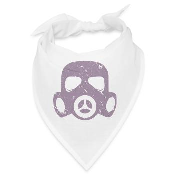 Grunge Gasmaske Nuklear Radioaktiv Feinstaub - Bandana - Weiß - Vorne